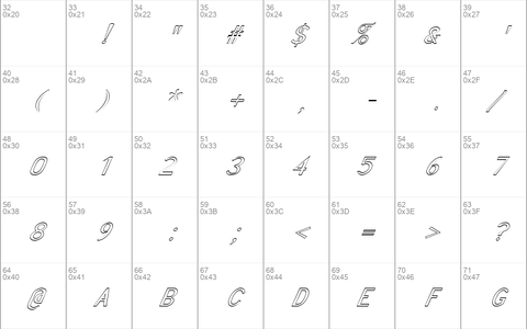 FZ BASIC 23 HOLLOW ITALIC