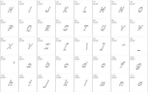 FZ BASIC 23 HOLLOW ITALIC