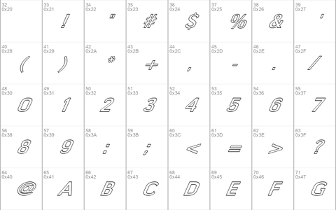 FZ BASIC 58 HOLLOW ITALIC