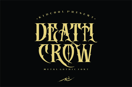 DEATH CROW font