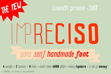 Impreciso personal Light font