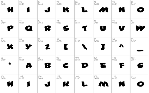 44 Font Expanded
