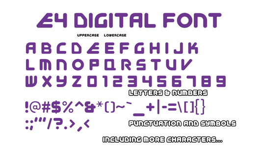 E4 Digital Final font