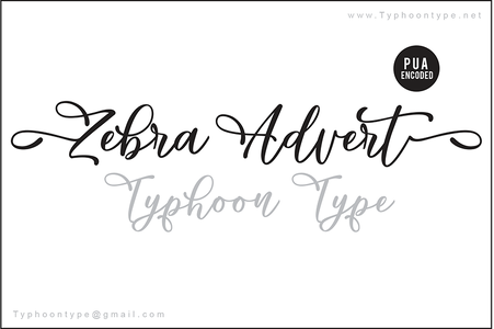 Zebra Advert - Personal Use font