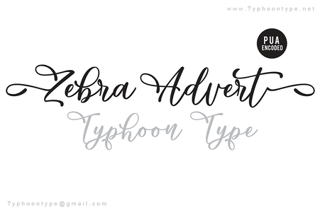 Zebra Advert - Personal Use font