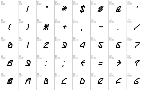 TechstepBlack Oblique Regular