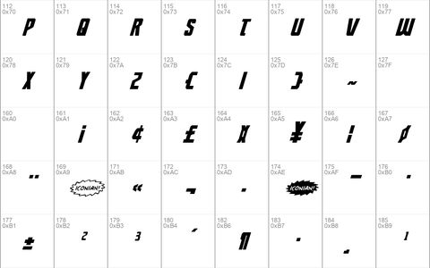 Thunder-Hawk Drop Expanded Italic