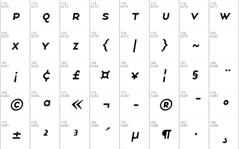 BaseNineSmallCaps Italic