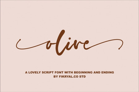 olive font