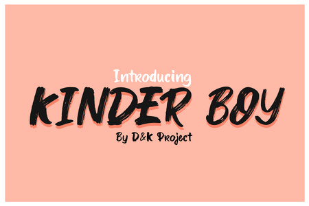 Kinder Boy font