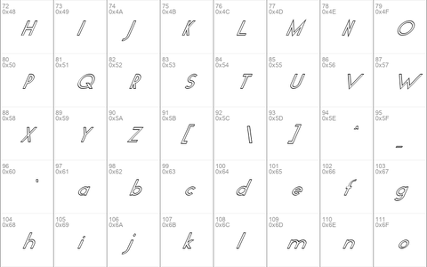 FZ BASIC 19 HOLLOW ITALIC