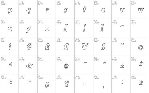 CubanOutline Medium Italic