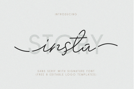 Insta Story Signature font