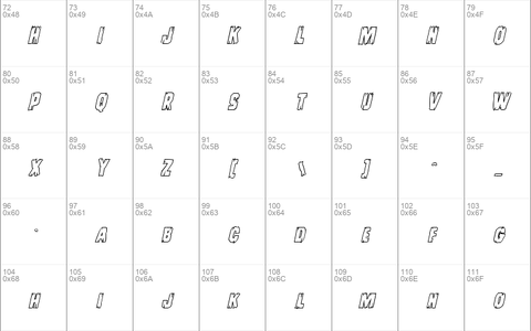 Leatherface Outline Italic