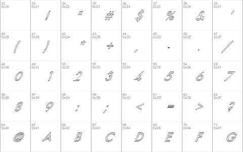 FZ BASIC 18 HOLLOW ITALIC