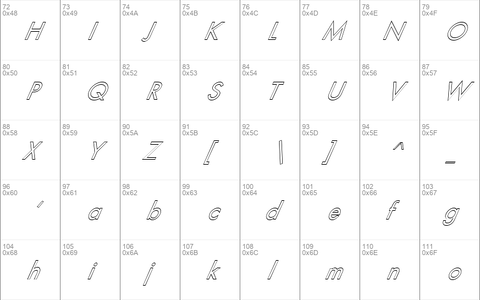 FZ BASIC 18 HOLLOW ITALIC