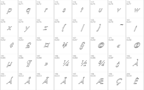 FZ BASIC 18 HOLLOW ITALIC