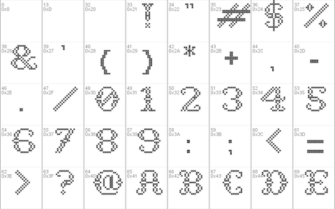 StitchCross font