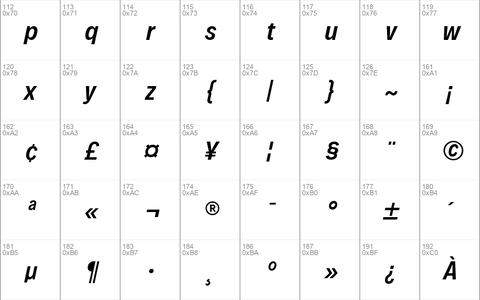 Decalotype SemiBold Italic