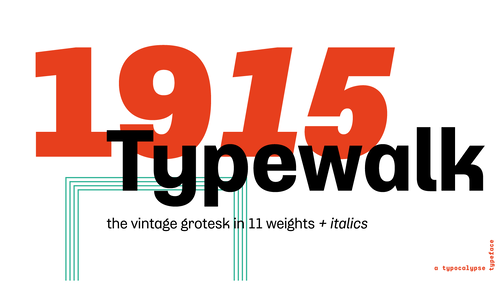 Typewalk 1915 font