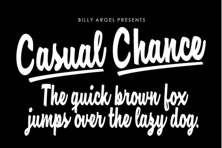Casual Chance Personal Use font