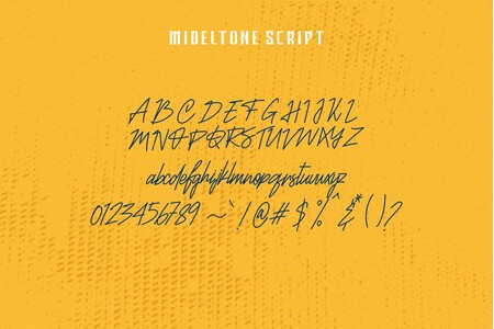 Mideltone Script font