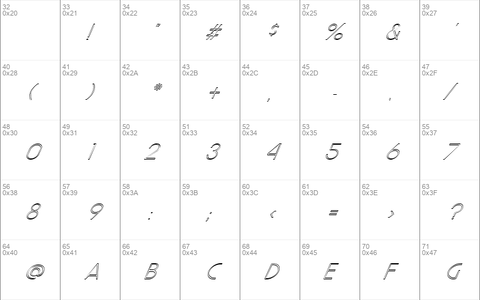 FZ BASIC 20 HOLLOW ITALIC