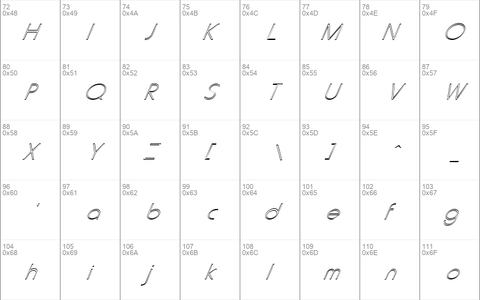 FZ BASIC 20 HOLLOW ITALIC