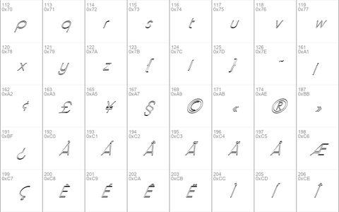 FZ BASIC 20 HOLLOW ITALIC