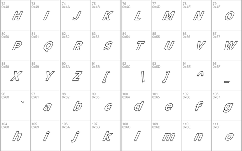 FZ BASIC 1 HOLLOW ITALIC