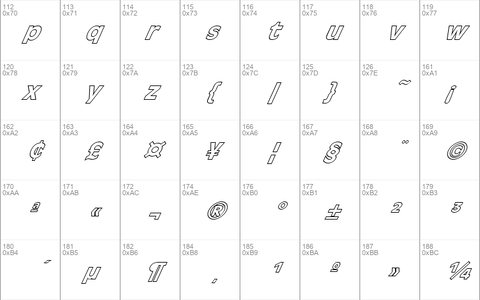 FZ BASIC 1 HOLLOW ITALIC