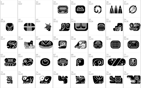 mayan glyphs fill