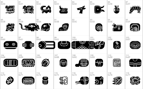 mayan glyphs fill