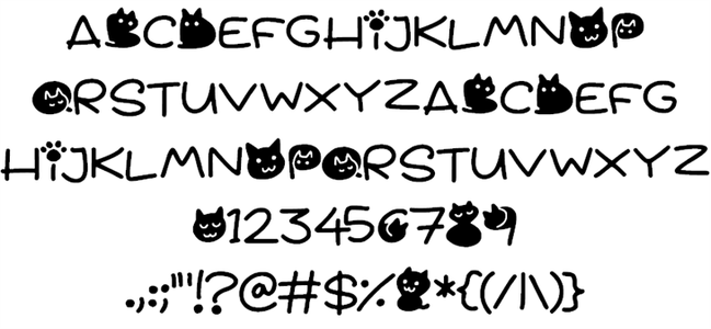 Quiet Meows font