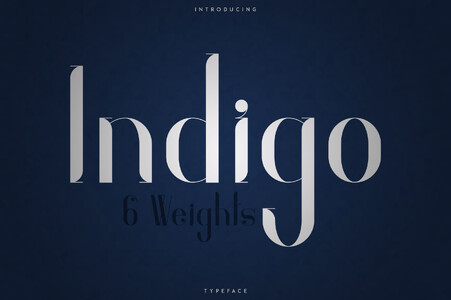 Indigo font