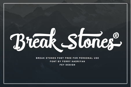 Break Stones font