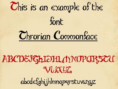 Middle Earthian Maphand font