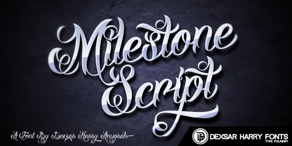 DHF Milestone Script Demo font