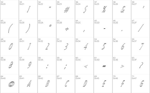 FZ BASIC 16 HOLLOW ITALIC