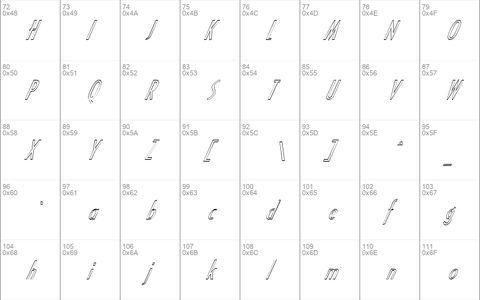 FZ BASIC 16 HOLLOW ITALIC