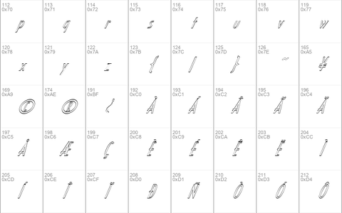 FZ BASIC 16 HOLLOW ITALIC