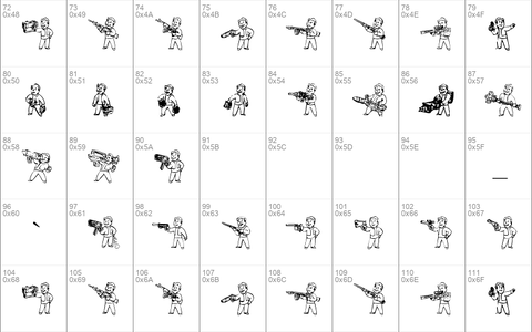 Pip Boy Weapons Dingbats