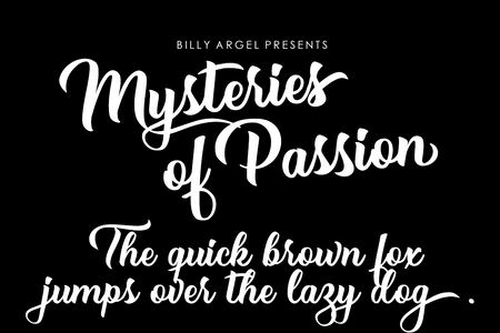 Mysteries of Passion Personal U font