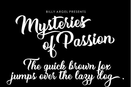 Mysteries of Passion Personal U font