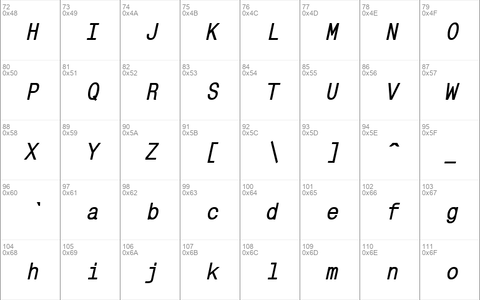 MonoCondensedCTT BoldItalic