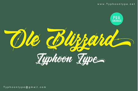 Ole Blizzard - Personal Use font