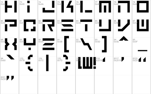 Blok Stensil font