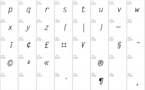 LetterGothic-Italic Regular