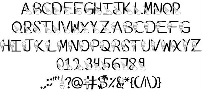 Ks Ice Cream Party font