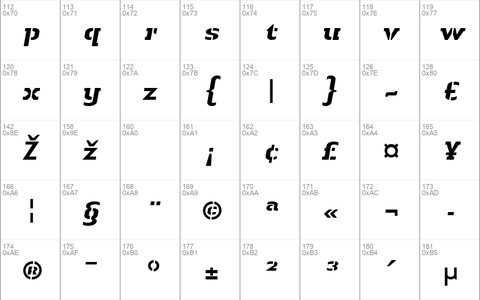 LTAuthenticStencil Bold Italic